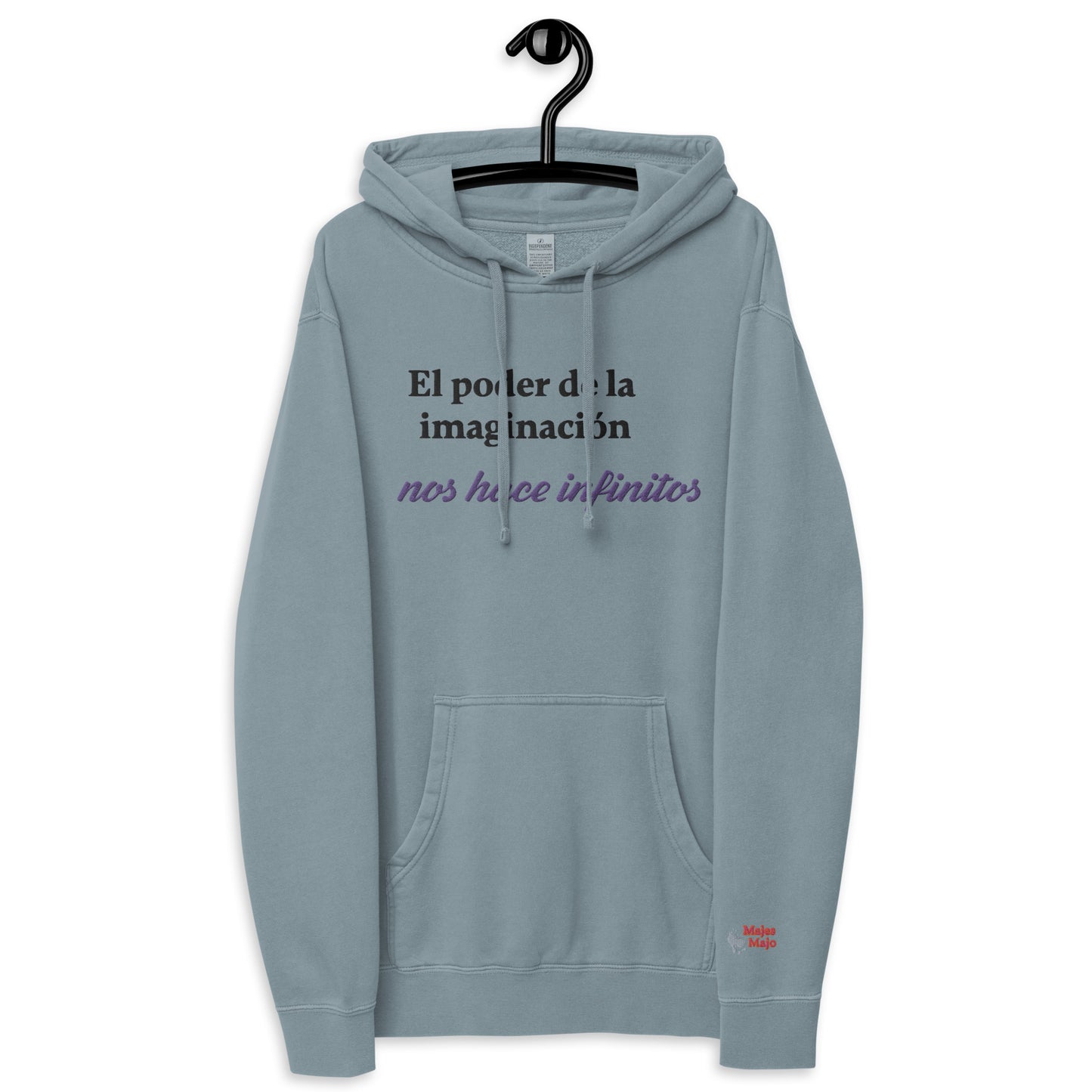 Sudadera con capucha teñida unisex"imaginacion"