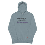 Sudadera con capucha teñida unisex"imaginacion"