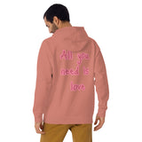 Sudadera con capucha unisex"all you need is love"