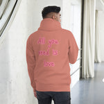 Sudadera con capucha unisex"all you need is love"