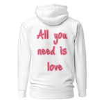 Sudadera con capucha unisex"all you need is love"