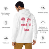 Sudadera con capucha unisex"all you need is love"