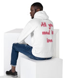 Sudadera con capucha unisex"all you need is love"