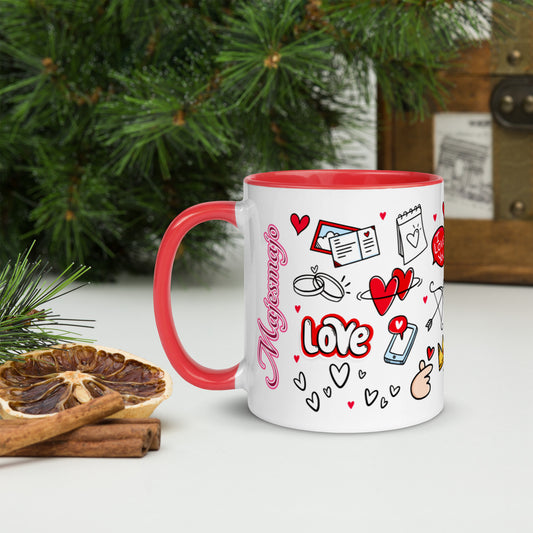 Taza color interior"love-majesmajo"