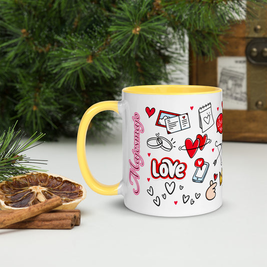 Taza color interior"love-majesmajo"