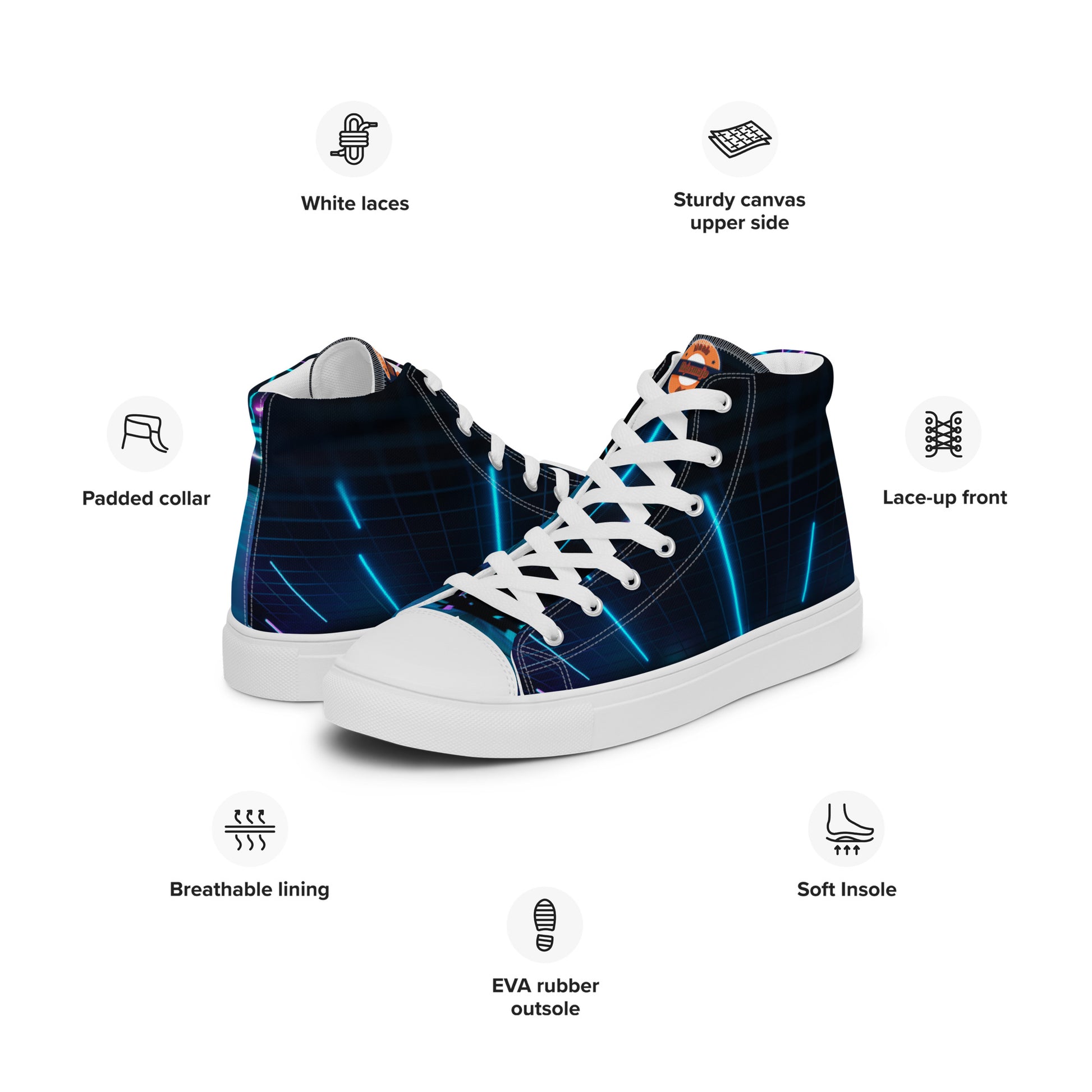 Zapatillas de lona de caña alta para mujer"Kashihara"