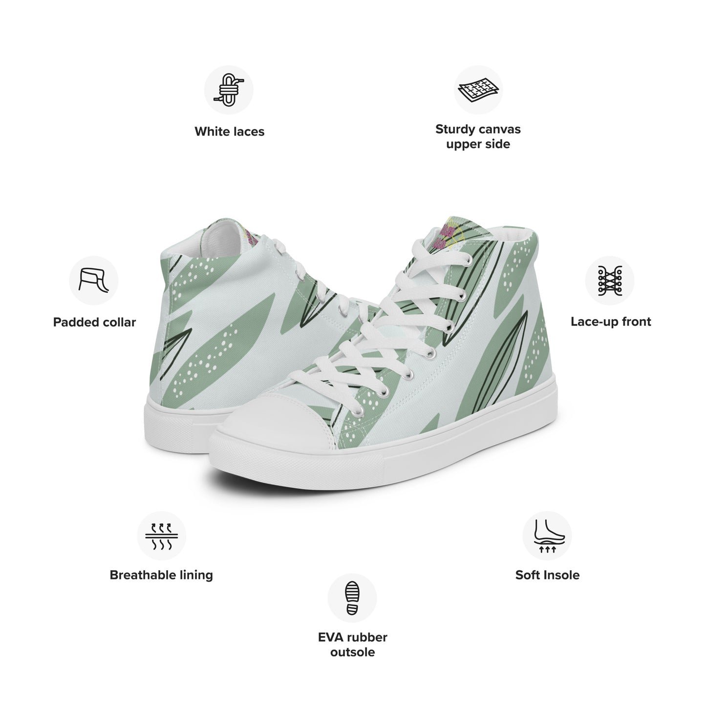 Zapatillas de lona de caña alta para mujer"Toled"