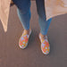 Zapatillas de lona sin cordones para mujer